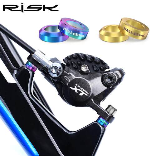 RISK 山地小轮自行车M6钛合金螺丝凹凸垫片煞车夹器XT碟煞固定XTR