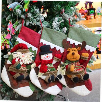 christmas decoration tree Snowman elk Christmas socks圣诞袜