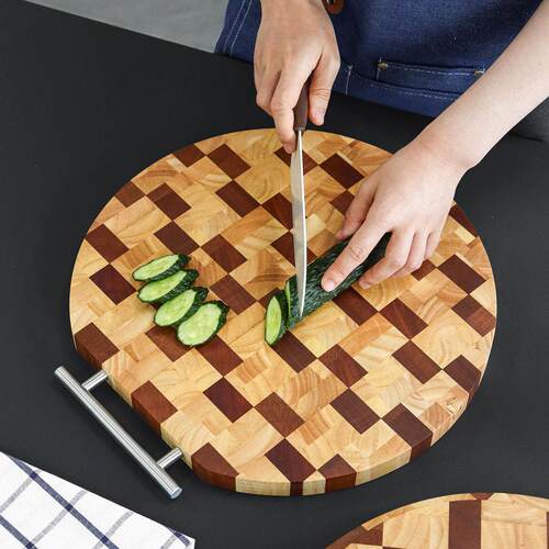 实木棋盘，砧板，圆形木制砧板，厨房肉砧板，水果板，面包板风格