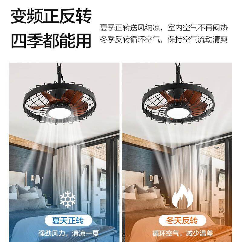 户外庭院防水风扇灯露台阳台凉亭挂钩式吊扇灯静音防锈耐晒风扇灯图片