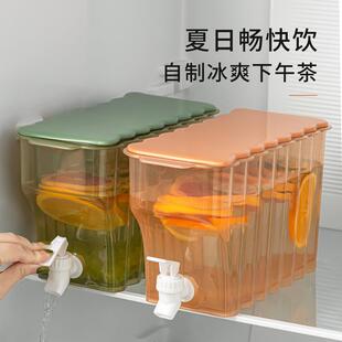 放冰箱大容量龙头冷水壶泡茶水桶家用塑料凉水壶果汁茶饮料桶冷泡