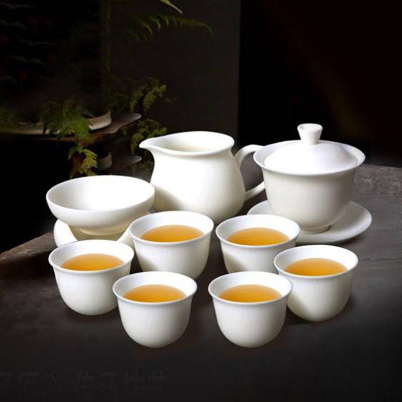 果子素烧羊脂玉陶瓷茶具套装|GZ-T03
