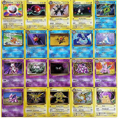 60pcs Pokemon 1996 Years Flash Card Box Case Charizard Pikac