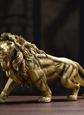 新中式雄狮子树脂摆饰创意客厅玄关电视柜旁家居装饰品办公室摆设