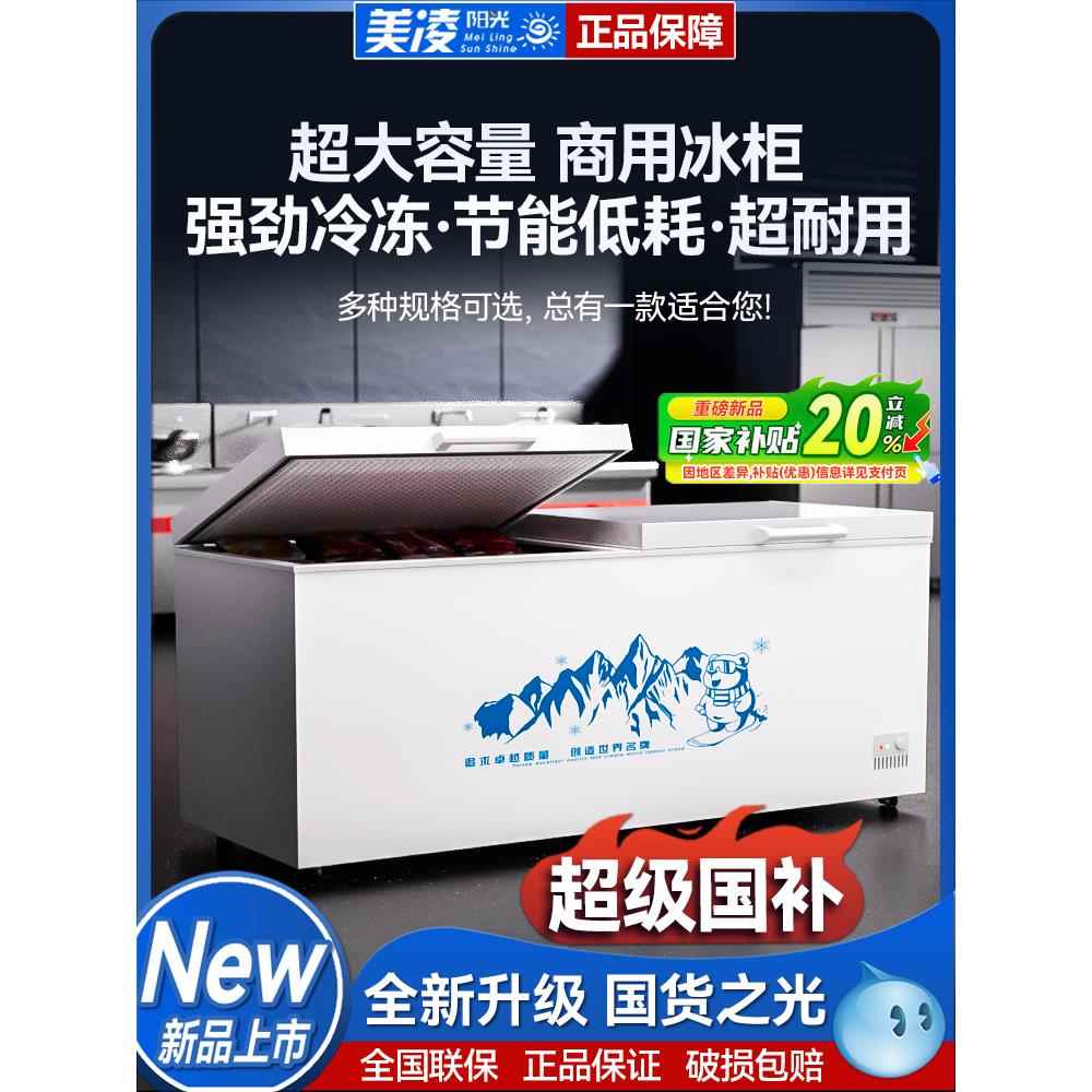 卧式商用大容量冰柜家用单温双温两用冷柜冷藏保鲜冷冻柜节能雪柜