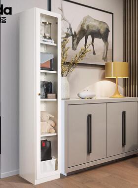 N柜5客窄F76HM8TM书柜卧厅室收纳柜家用铁艺角钢制缝柜立柜边夹柜