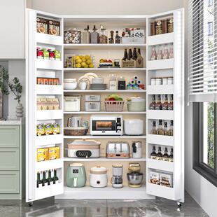 厨房冰箱门收纳柜客厅零食酒水餐柜大容量微波炉餐盘多层收纳柜