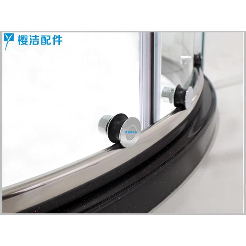 塑料淋浴房玻璃门推移门滑轮浴室配件滚轮圆管导轨上滑轮U型滑轮