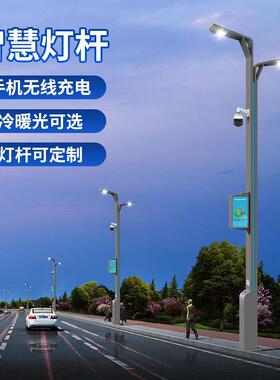 柏顺工程加工智慧路灯多功能6米路灯杆物联网5G智能灯杆生产