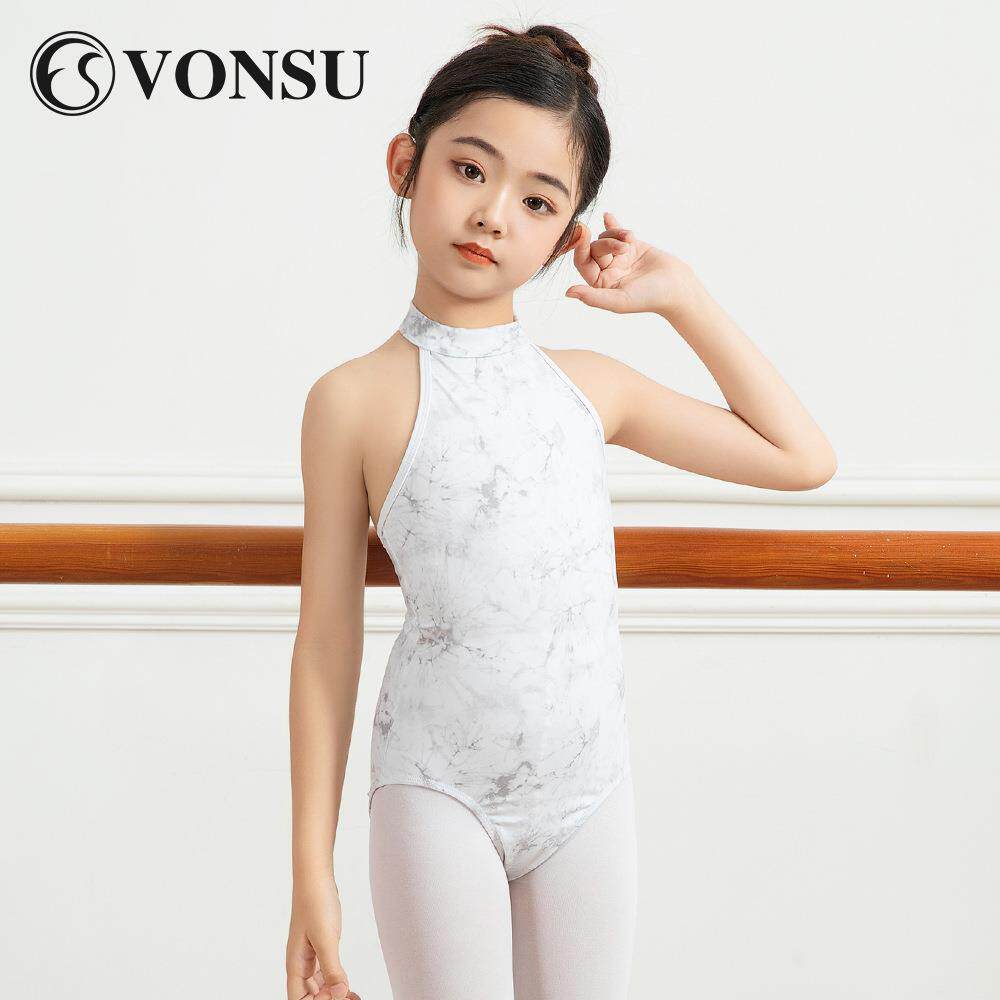 vonsu儿童芭蕾舞练功服2025年新款舞蹈体操服儿童训练服柔软透气