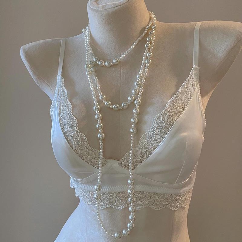 法式蕾丝缎面三角杯薄款内衣少女小胸聚拢无钢圈收副乳美背文胸罩