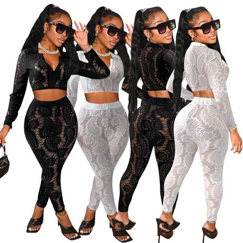 Women's lace sports suit 女装蕾丝运动套装