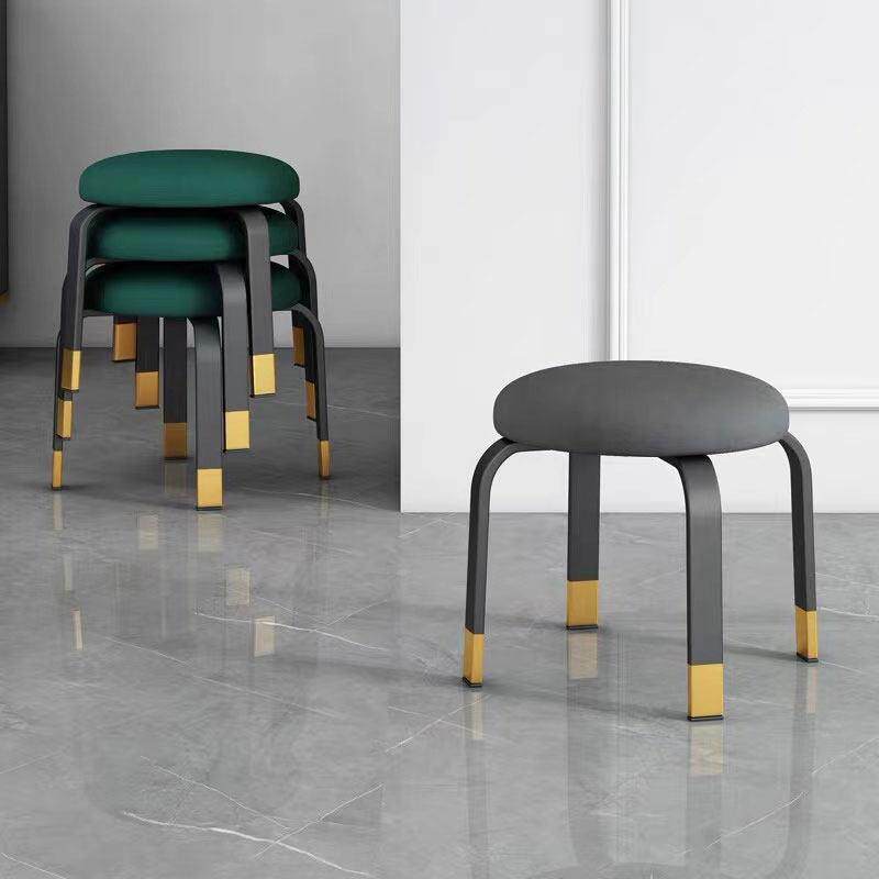 创意家居客厅小凳子可堆叠可访问豪华长凳圆凳子流行换鞋低凳子沙