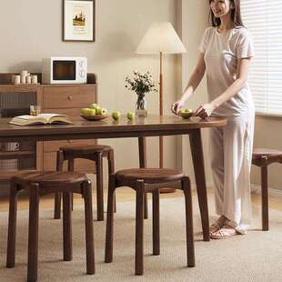 凳子凳家用独凳客厅可叠放实人742木餐加厚成结实耐用子待凳客备