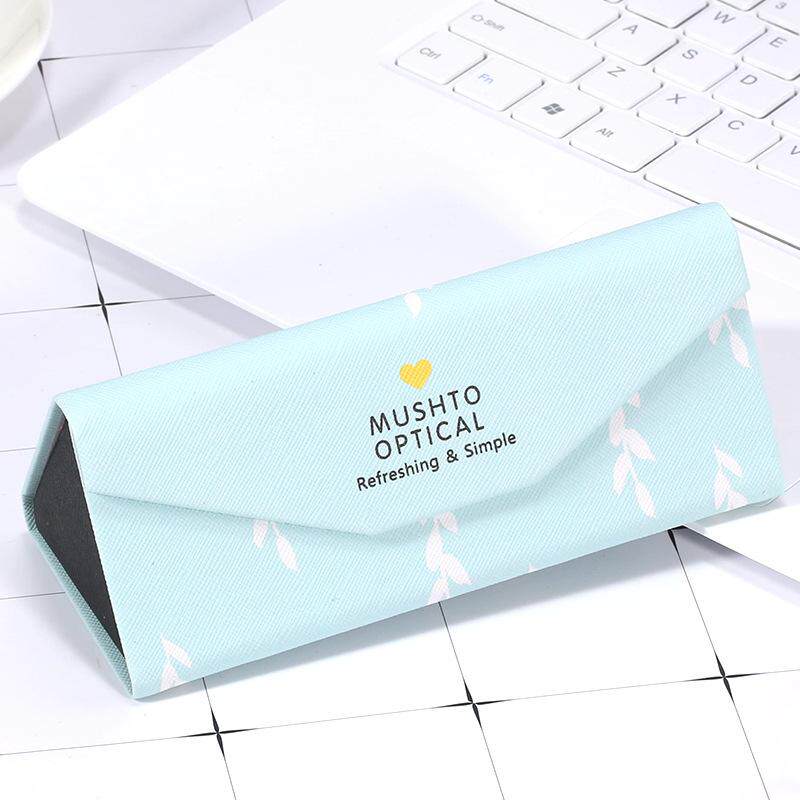 眼镜盒女韩国小清新复古优雅男款折叠便携式可爱眼睛太阳墨镜盒