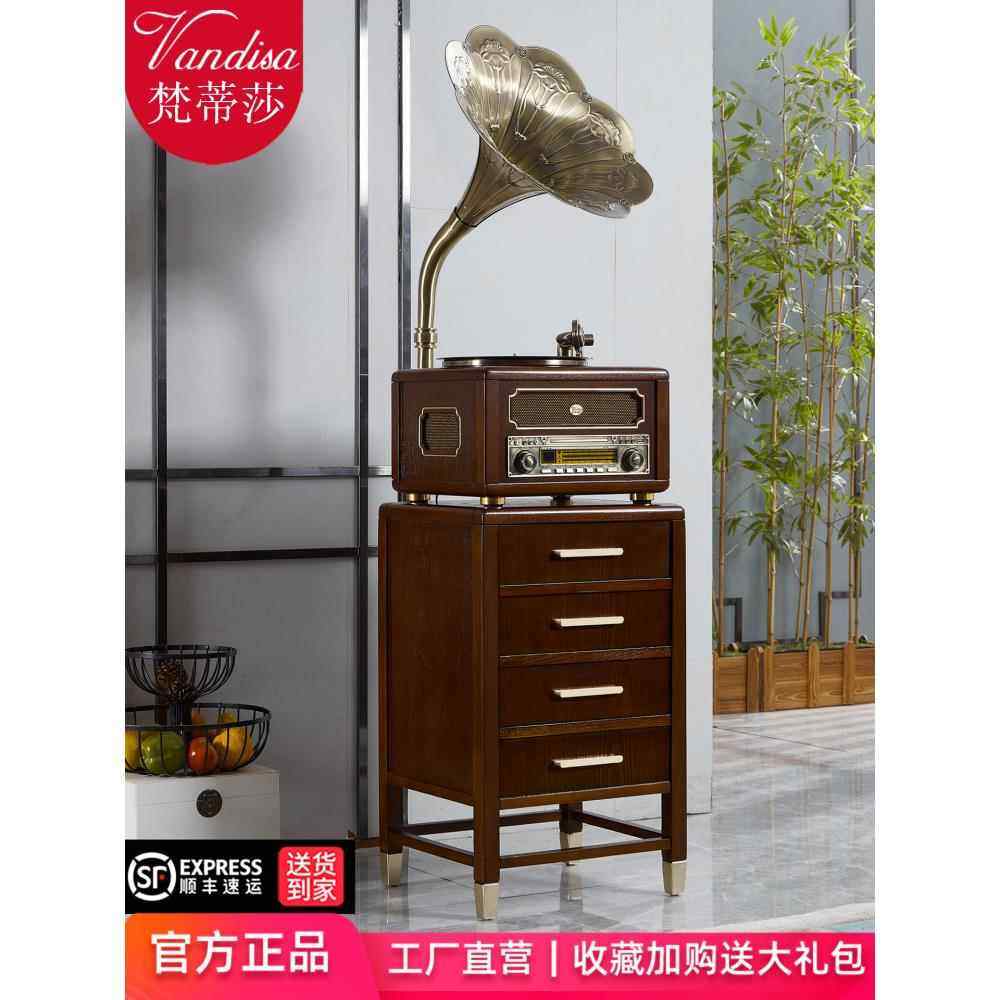 梵蒂莎新中式覆古留声机简约黑胶唱片机家用客厅音响彷古蓝牙音箱,影音电器,黑胶唱片机,淘宝优惠券,粉丝福利购,淘宝优惠卷