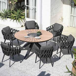 别墅庭院户外桌椅花园露台酒店民宿餐饮外摆高端休闲家具防雨防晒