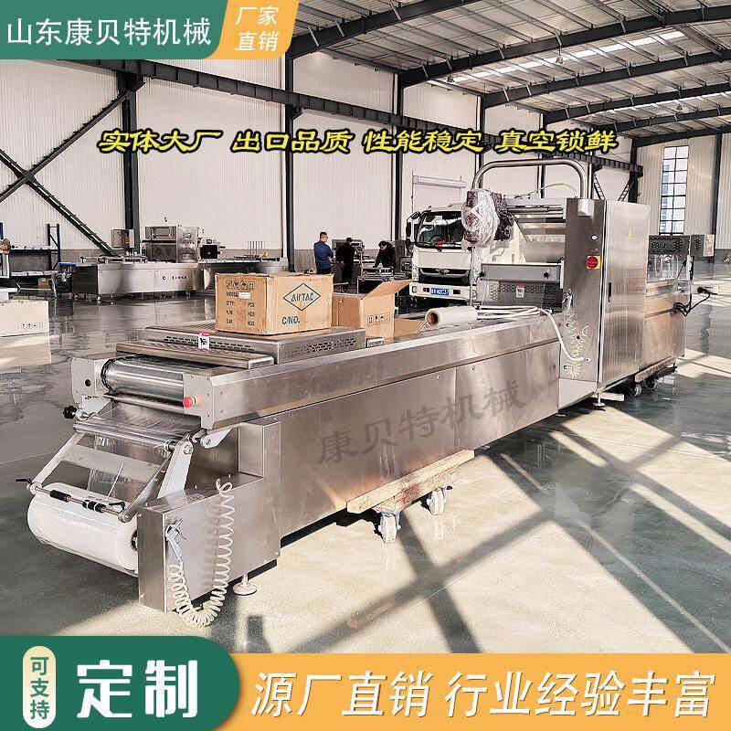 冷冻面条真空包装机 拉伸膜真空包装设备 面皮坯扯面全自动包装机