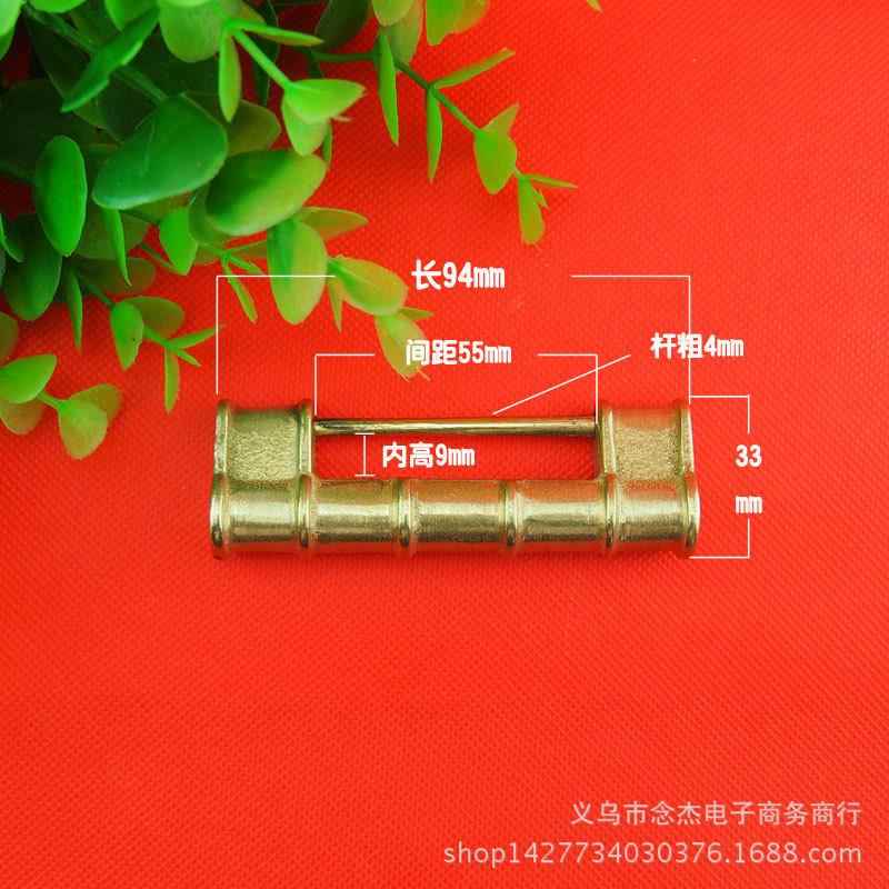仿节箱古全铜锁横开老式挂锁中仿TUU古锁头9.4cm竹锁式中式插销