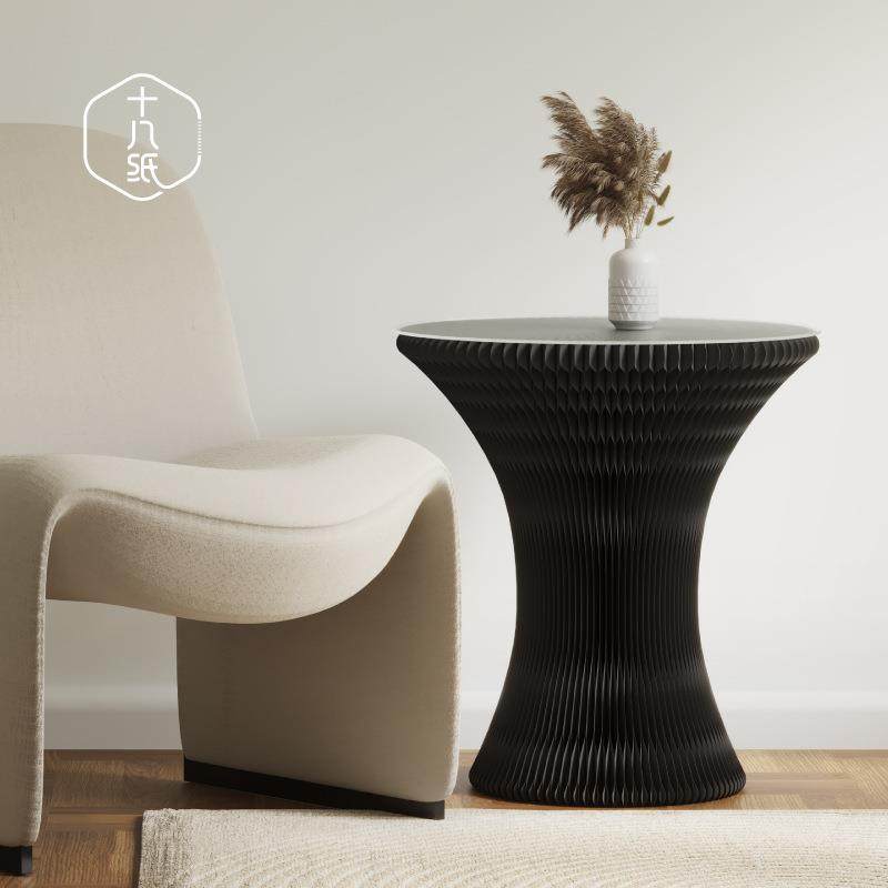 十八纸简约时尚罗马桌创意极简洽谈桌折叠可移动客厅阳台卧室圆桌