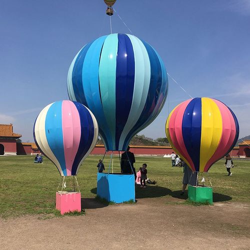 七夕游乐园道具热气球装饰商场景区年画落地铁热气球装饰