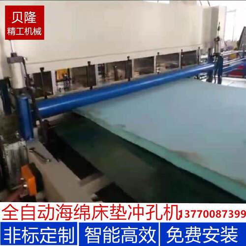 供应快速全自动冲孔机乳胶海绵床垫打卡机厂家供货支持非标