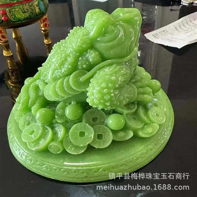批发玉石工艺品夜光麒麟招财麒麟办公室家居摆件送礼礼品直播