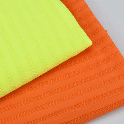 弹力缎纹装饰尼龙波浪布批布纹绣花180g锦纶布料时装提花辅料面料