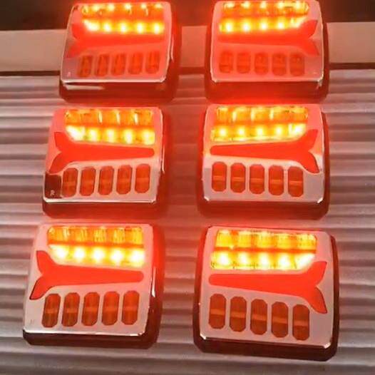 无线汽车尾灯跨境出口转向示宽LED箭头拖车货改装车尾灯12-24V