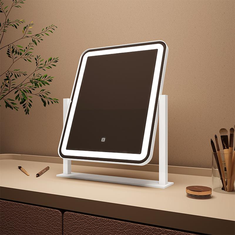 生led化妆带灯宿舍镜台式TEPY-C接梳妆镜女高清口JL2218补光补妆