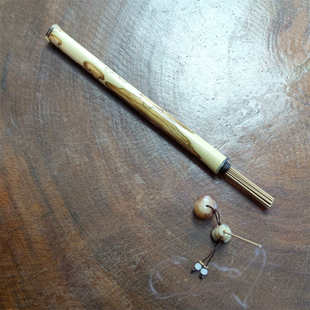 蝴蝶竹镶牛角螺口线香筒便携密封放香桶葫芦香插香管线香收纳筒