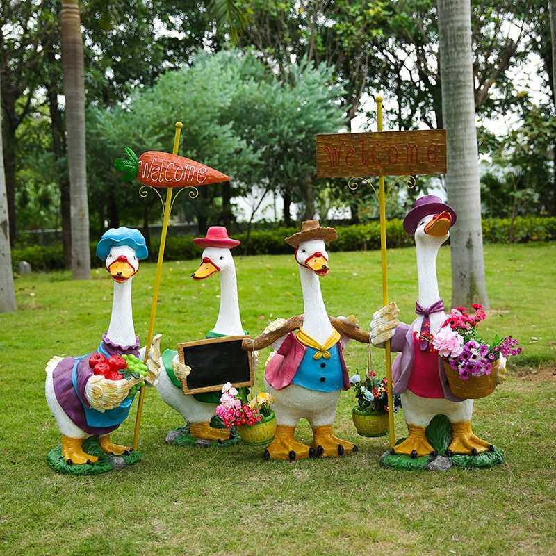 户外玻璃钢大号卡通鸭子动物雕塑花缸摆件庭院别墅花园幼儿园装饰,商业/办公家具,景观道具/景观摆件/景观装置,淘宝优惠券,粉丝福利购,淘宝优惠卷