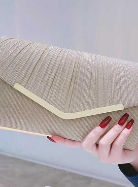 潮牌韩版时尚信封包晚宴礼服手拿单肩包妈妈款婚礼宴会包旗袍包女