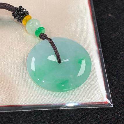 7245天然缅甸翡翠A货平安扣30.6-6.4