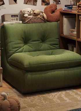 懒人发家用卧椅FVB阳台休闲沙发椅单人简约现代室客厅灯芯沙绒小