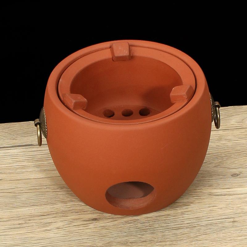 红泥炭炉围炉煮茶炉木OPH炭风户茶外炉茶具水砂铫壶侧把壶烧壶耐