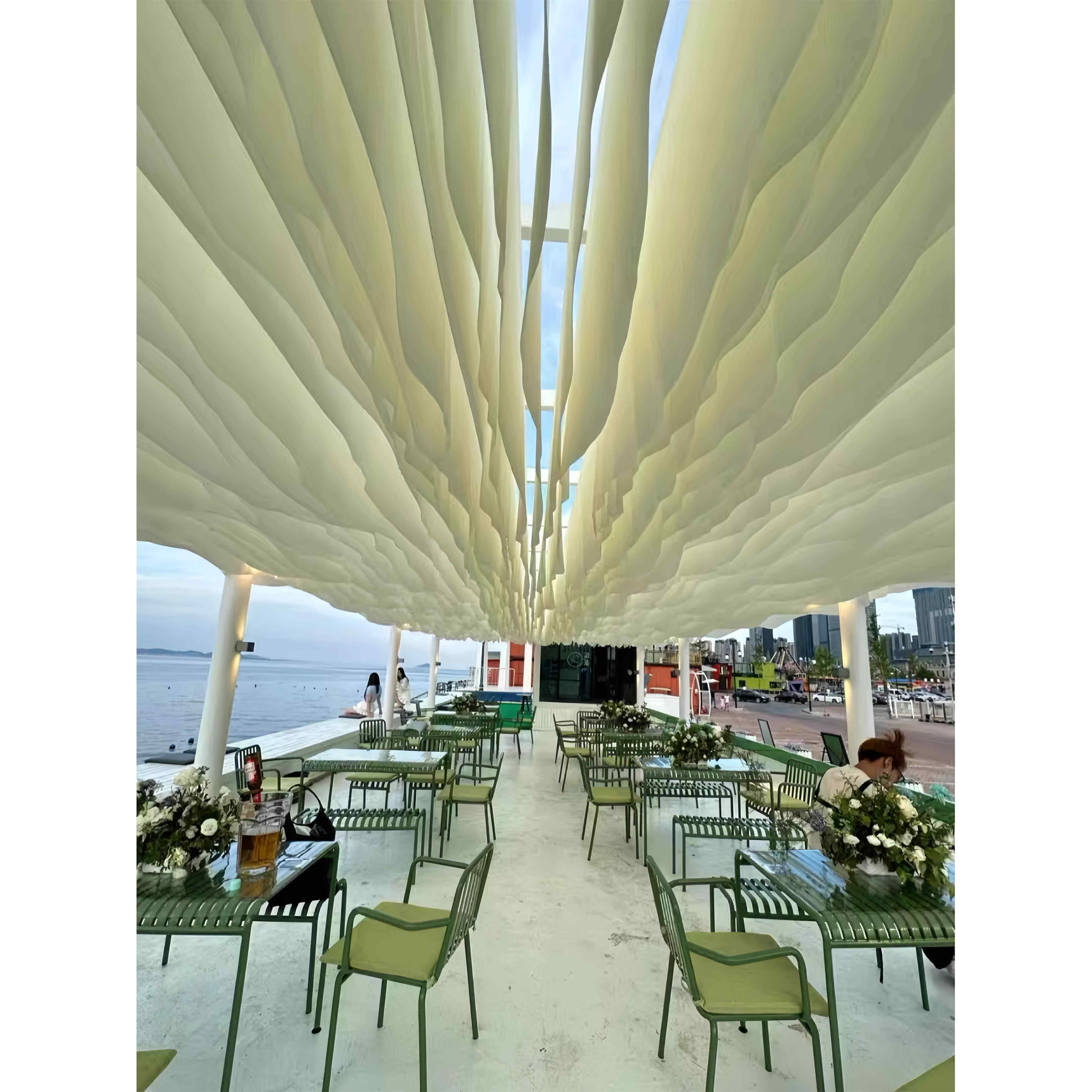 网红吊顶纱幔户外风动纱幔海边餐厅装饰布幔景区纱幔波浪款式纱幔,节庆用品/礼品,节庆布艺用品,淘宝优惠券,粉丝福利购,淘宝优惠卷