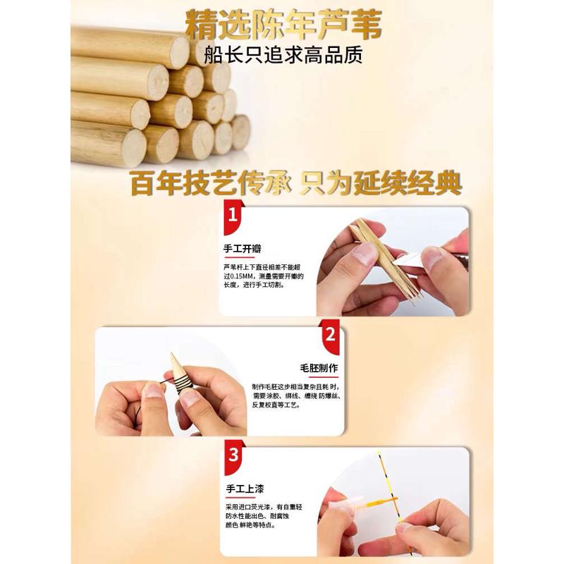 船长芦魂鱼漂全套醒目芦苇浮漂黑坑防走水高灵敏浮标鲤鲫鱼罗非漂