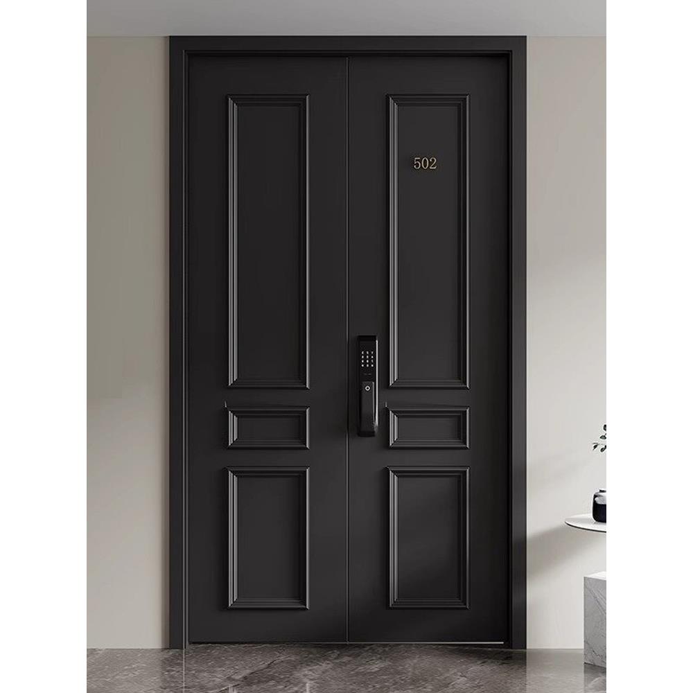 法式入户门防盗门子母门覆古风别墅大门进户门家用单门精雕铸铝门