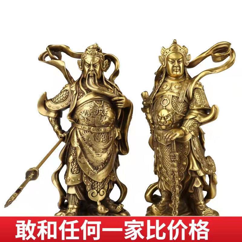 黄铜韦陀铜像菩萨摆件礼品韦陀伽蓝关公韦陀客厅公司装饰工艺品