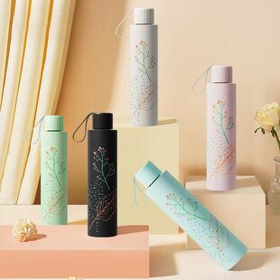 黑胶防晒防紫外线太阳伞轻小便携折叠遮阳伞女晴雨两用男生UPF50+