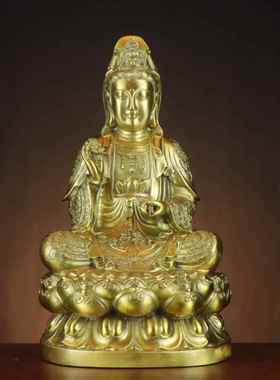 杨铜记 铜观音 做莲花观音 观世音菩萨铜像 新观音 柳枝观音