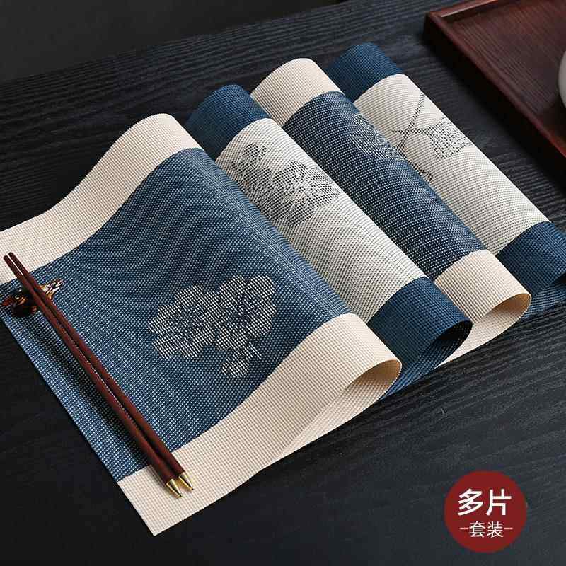 国风餐垫新中式餐桌垫隔热垫高级感西餐垫防水饭桌餐具垫杯垫盘垫,餐饮具,餐垫,淘宝优惠券,粉丝福利购,淘宝优惠卷