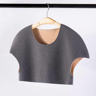 中老年护肩坎肩德绒男士保暖背心小马夹无袖肩周保护肩膀的护肩衣