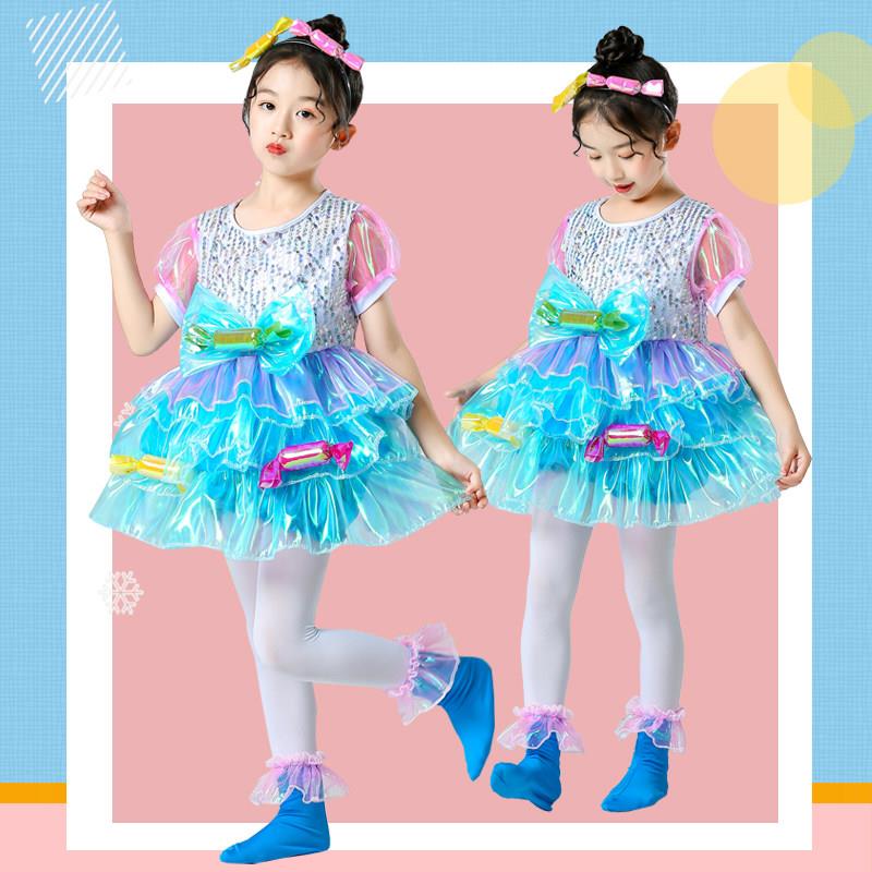 儿童舞蹈甜甜的滋味演出服幼儿糖果派对糖果工厂表演服大糖果道具