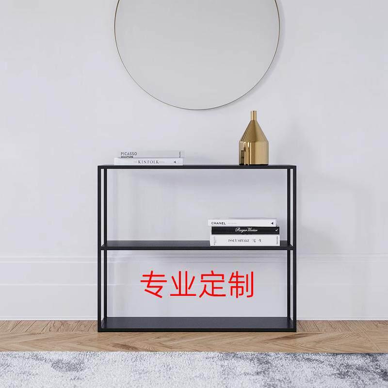 北欧简约铁艺玄关桌置物书架多层落地厨房客厅收纳展示架展示架子