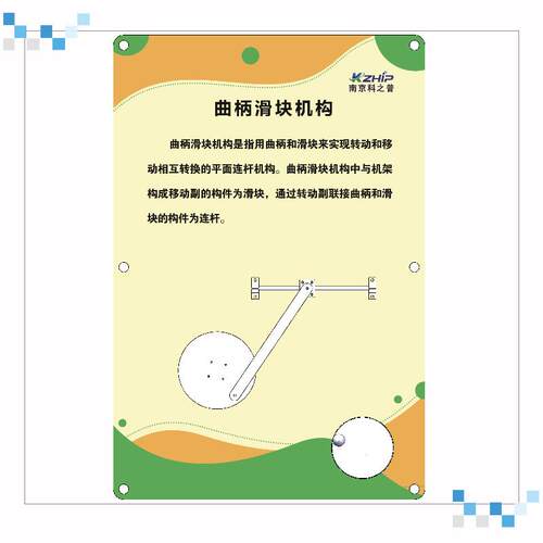 厂家供应壁挂科普展品曲柄滑块机构科教仪器
