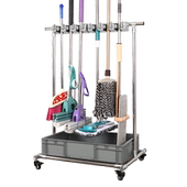 不锈钢拖把架扫把架挂可移动置物架免打孔挂钩卫生间沥水整理工具