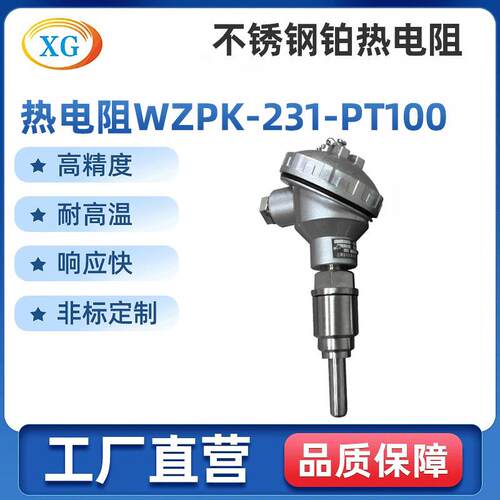 厂家供应高品质铂热电阻WZPK-231/PT100型铂热电阻