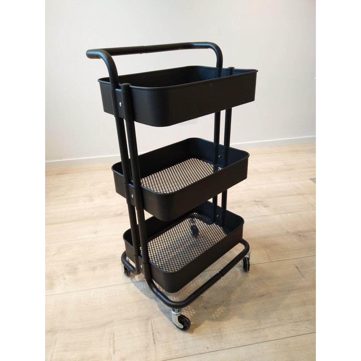包邮客厅拉斯克手推车三层大号美发火罐美容院小推车美甲工具车子